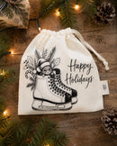 Your Green Kitchen Holiday Mouse & Skates Drawstring Gift Bag