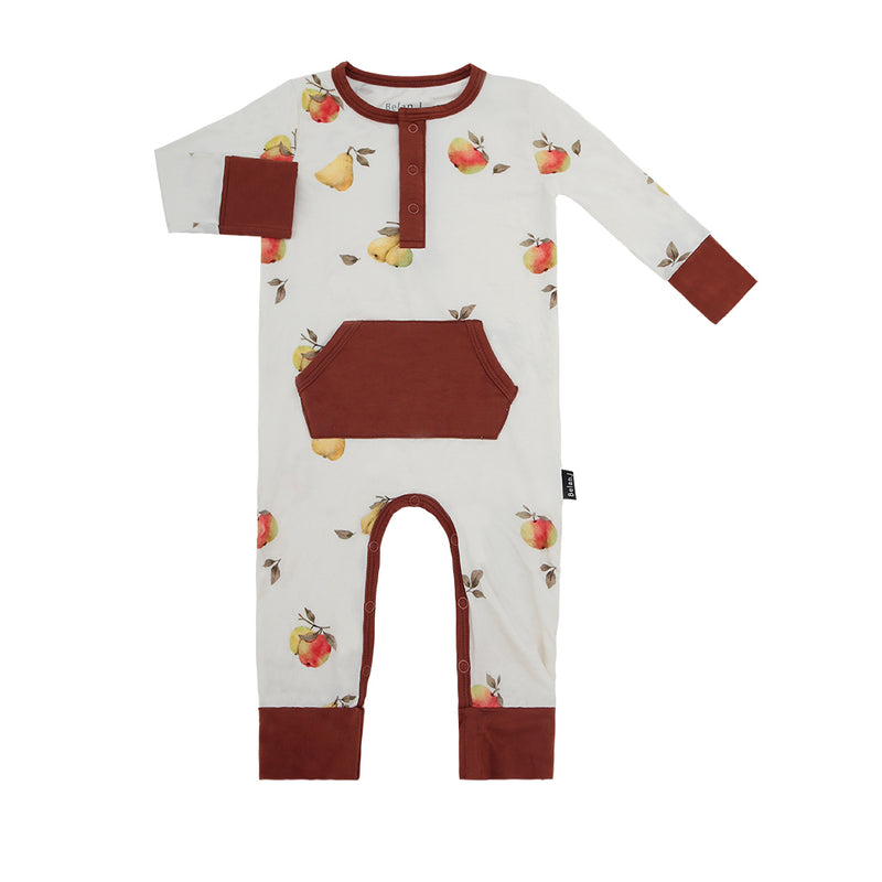 Belan J - Long Sleeve Pocket Romper - Orchard - FINAL SALE