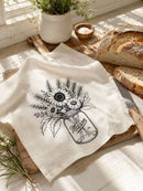Your Green Kitchen - Tea Towel Jar of Flowers