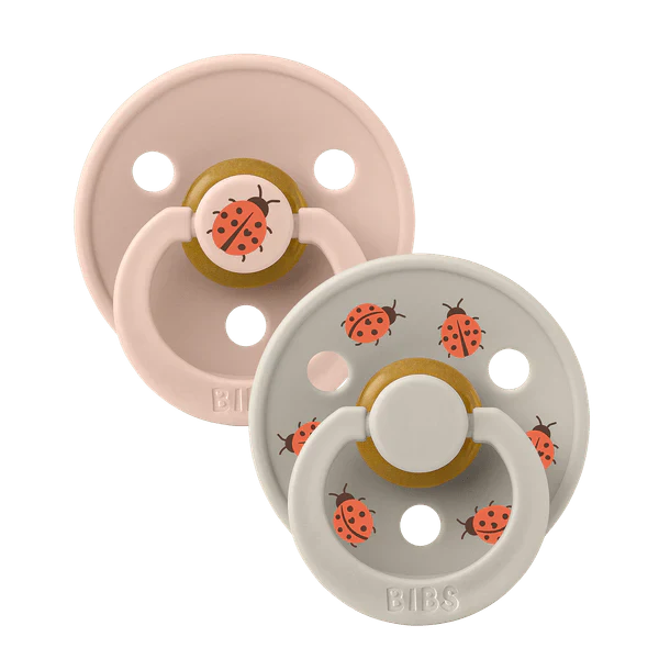 Bibs Pacifier - 2 Pack Studio Collection Ladybug/Blush Mix