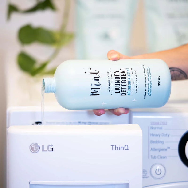 Mint Cleaning Laundry Detergent Plastic Bottle