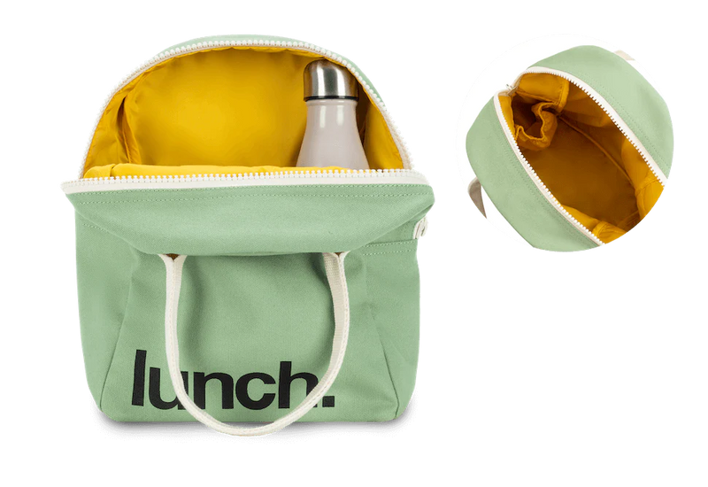 Fluf - Organic Cotton Zippered Lunch Pail  - Moss