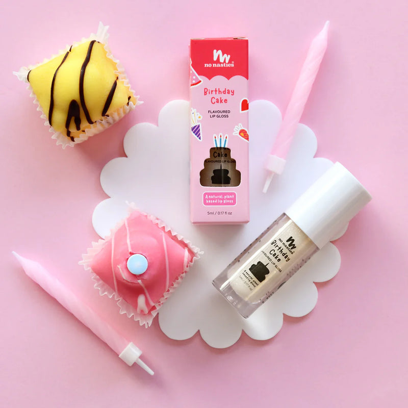 No Nasties Natural Lip Gloss Birthday Cake