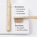 Nada - Bamboo & Boar Bristle Toothbrush pack