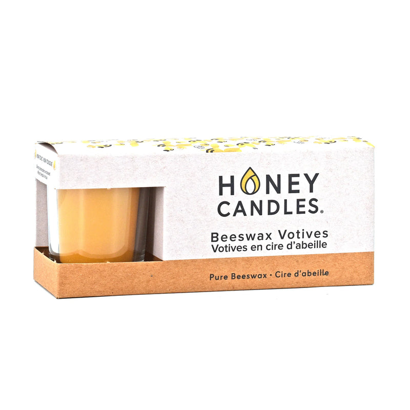 Honey Candles 3 Pack of Natural Beeswax Votive Candles