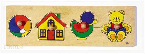 Goki - 4 pcs XL knob puzzle