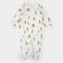 Petit Lem Otter Print on Off-White Sleeper
