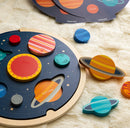 Petit Collage Multi Language Wooden Solar System Puzzle