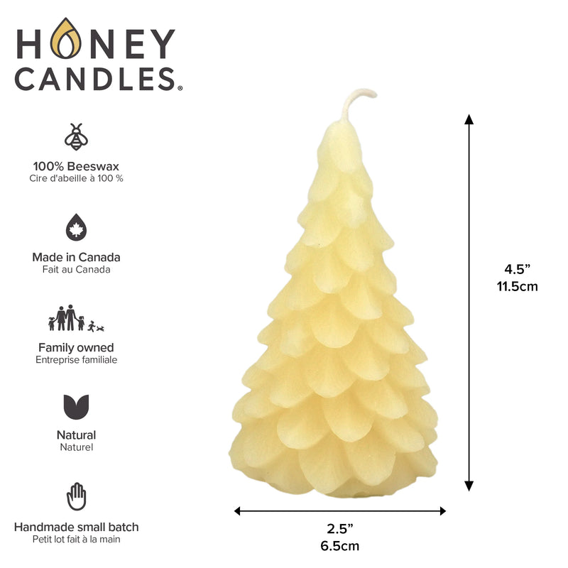 Honey Candles Beeswax Yule Tree Candle