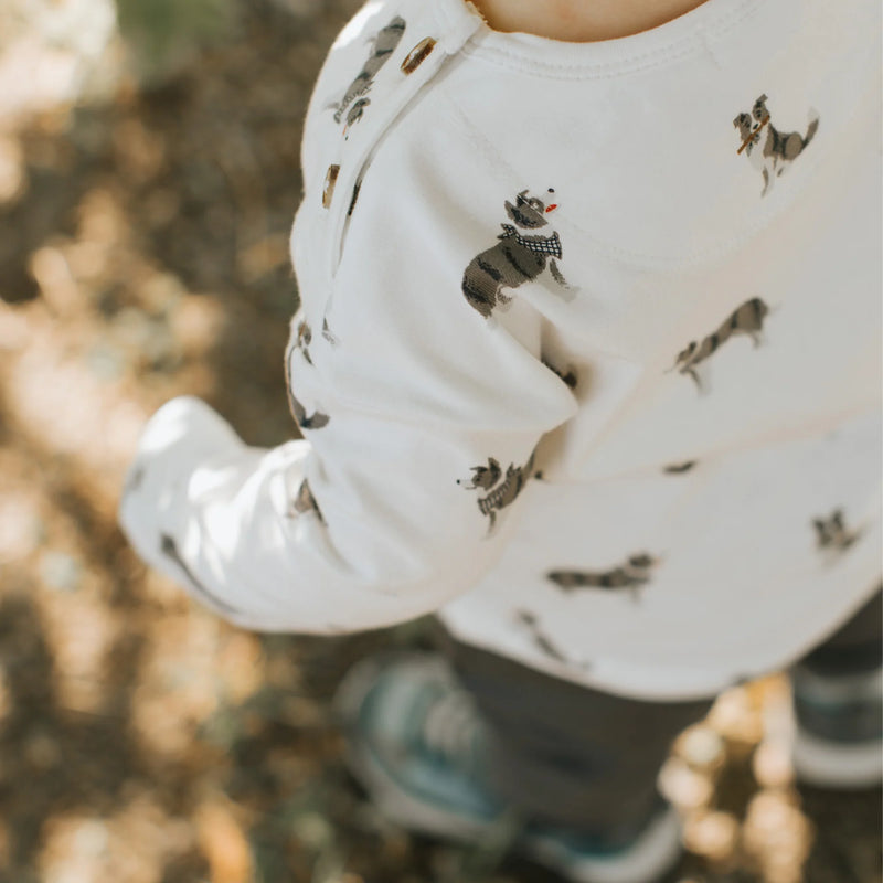 Petit Lem Australian Shepard Print Outfit Set - FINAL SALE