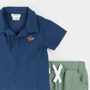 Petit Lem Dress Blues Polo Outfit Set FINAL SALE