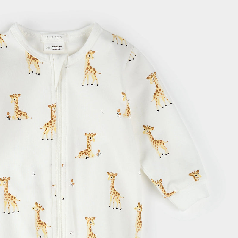Petit Lem Giraffe Print Sleeper
