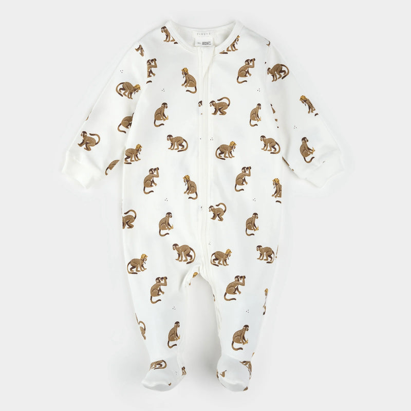 Petit Lem Monkey Print Sleeper