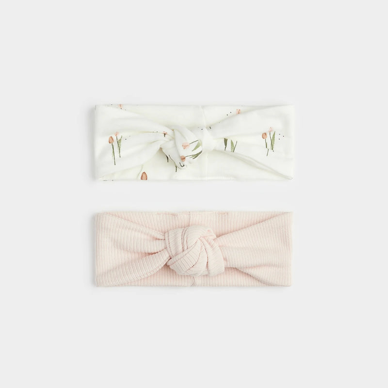 Petit Lem - Tulip & Pink 2 Pack Headbands