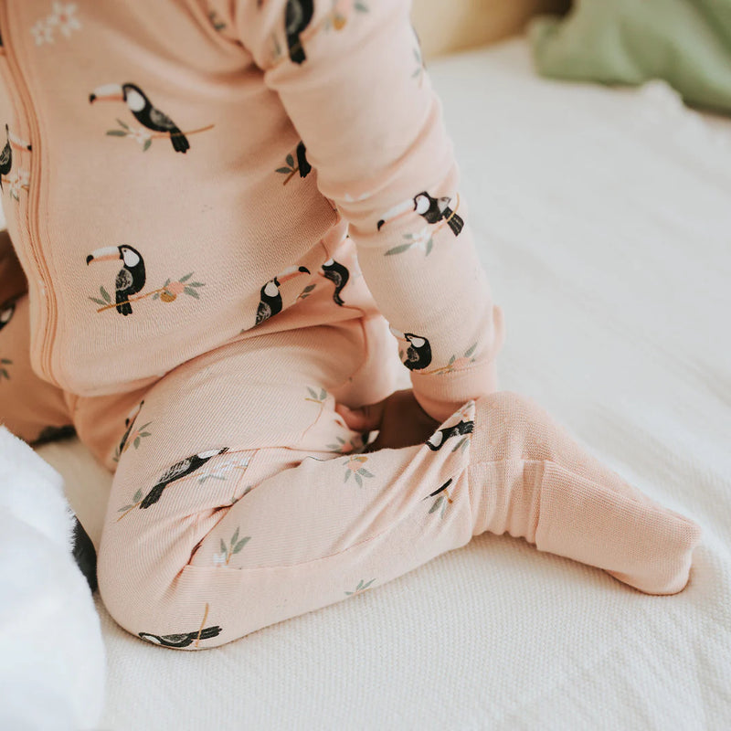Petit Lem Toucan Print Convertible Sleeper