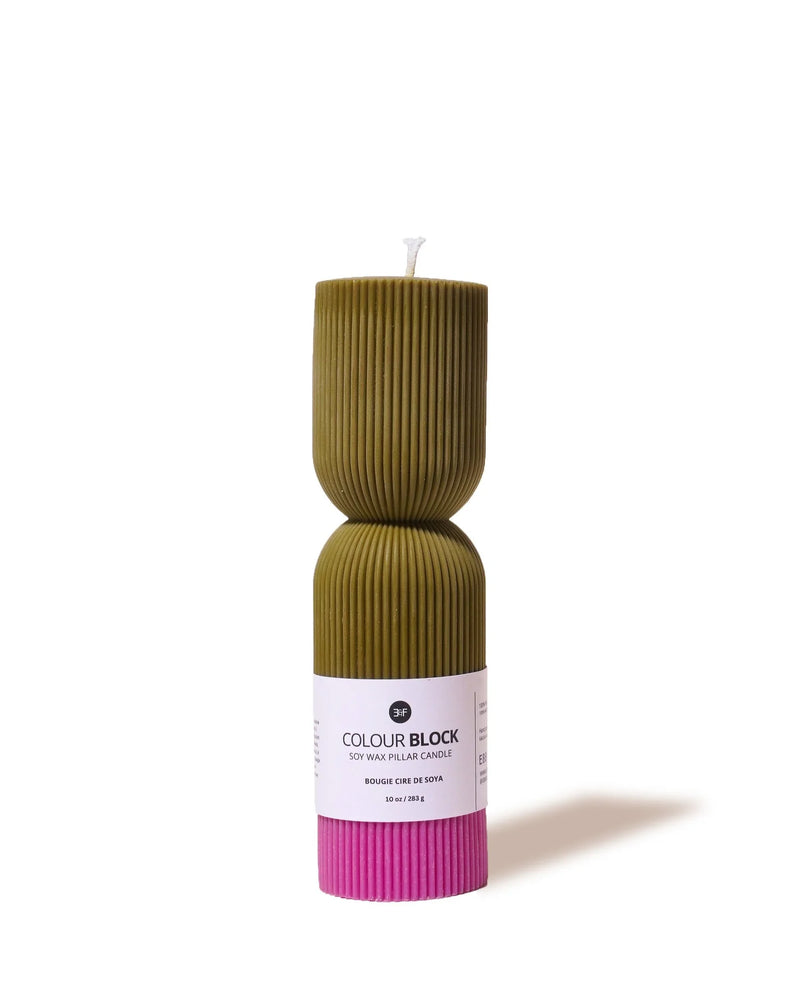Ebb & Flow - Colour Block Pillar Candle