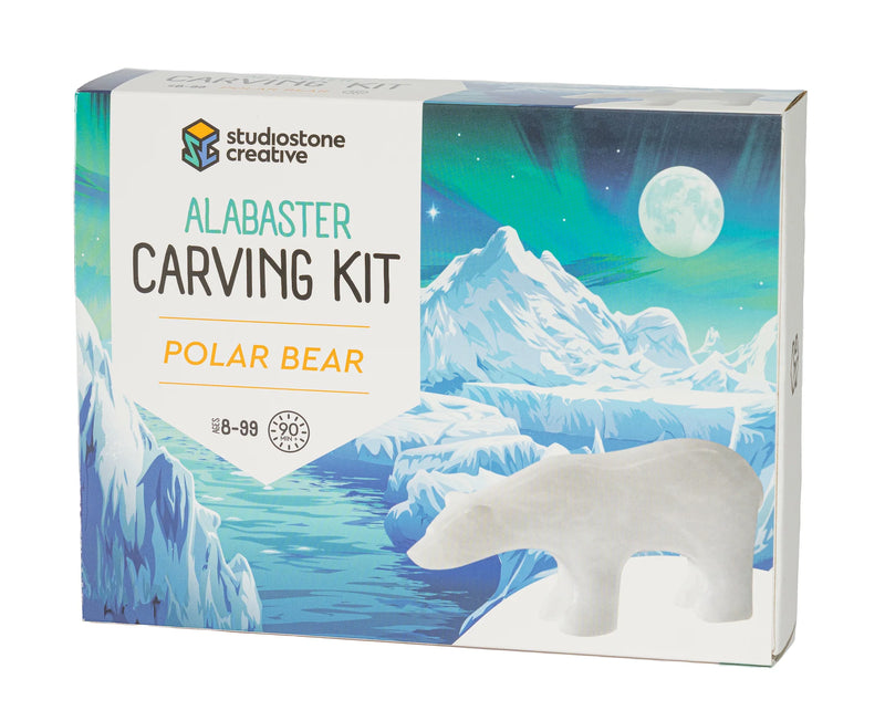 Studiostone Creative - Polar Bear Alabaster carving kit