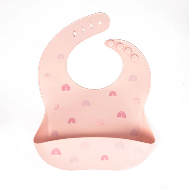 Lil North Co - Silicone Bib - Blush Rainbows