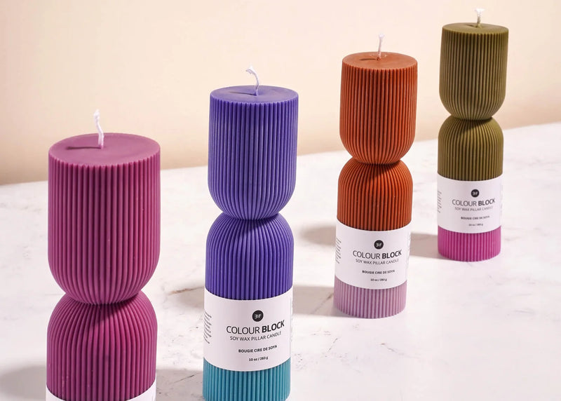 Ebb & Flow - Colour Block Pillar Candle