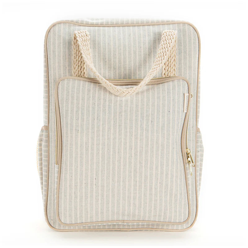 SoYoung All Day Backpack - Sand & Stone Beach Stripe