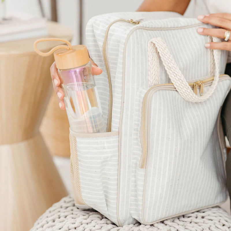 SoYoung All Day Backpack - Sand & Stone Beach Stripe