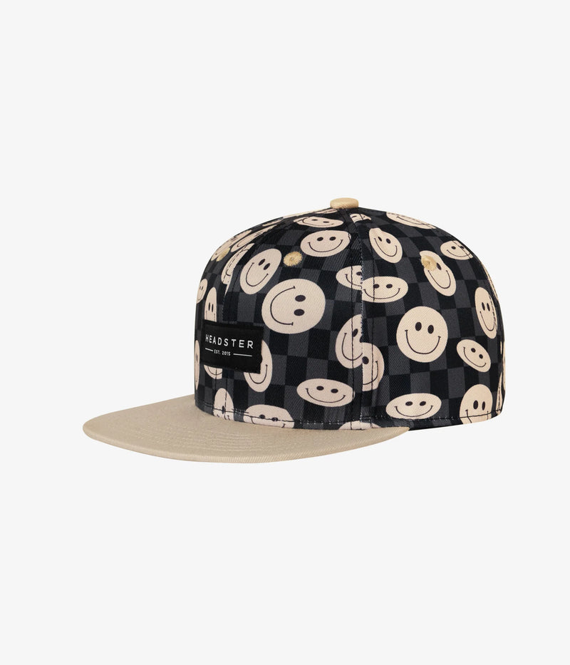 Headster Hats - Smiley Snapback Black