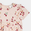Petit Lem Ribbed Bubble Romper Strawberry