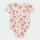 Petit Lem Ribbed Bubble Romper Strawberry