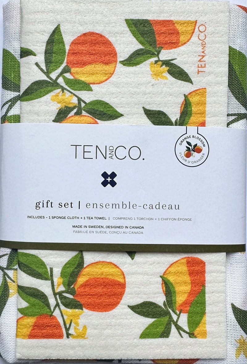 Ten & Co. - Gift Set - Sponge Cloth & Tea Towel