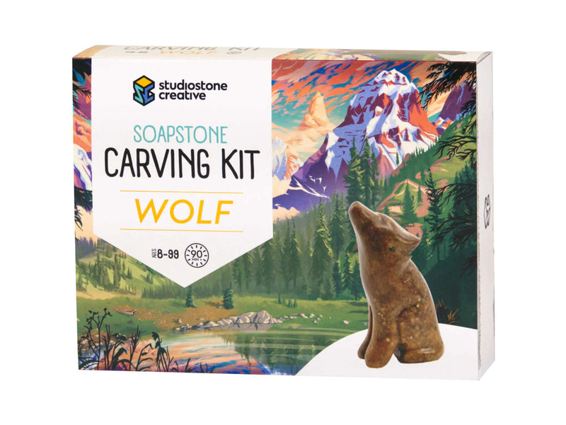 Studiostone Creative - Wolf Soapstone Carving Kit