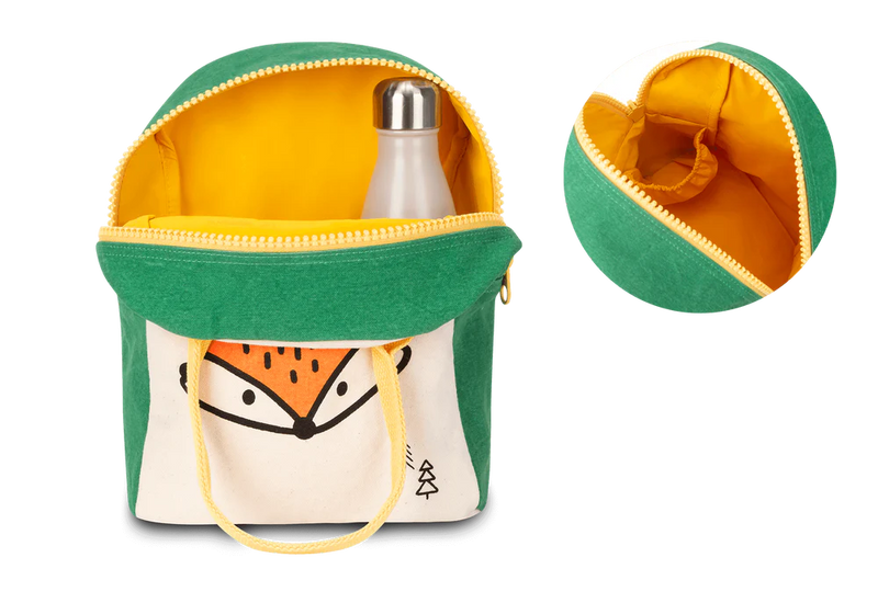 Fluf - Organic Cotton Zippered Lunch Pail - Fox