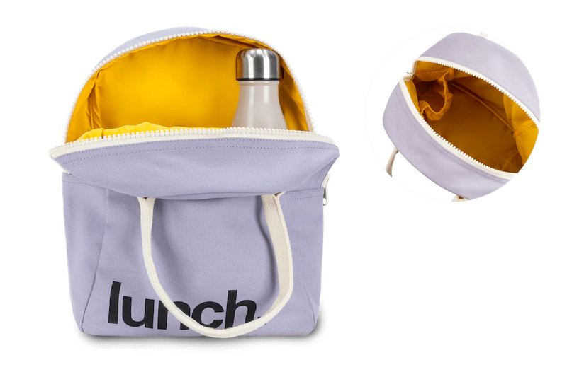 Fluf - Organic Cotton Zippered Lunch Pail - Lavender