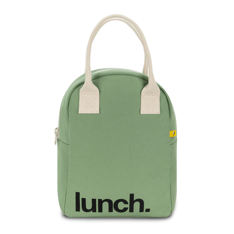 Fluf - Organic Cotton Zippered Lunch Pail  - Moss