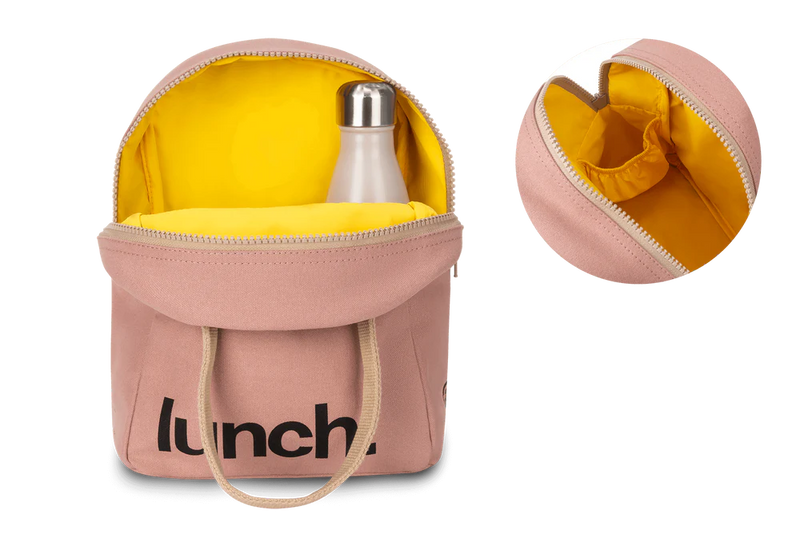 Fluf - Organic Cotton Zippered Lunch Pail  - Mauve