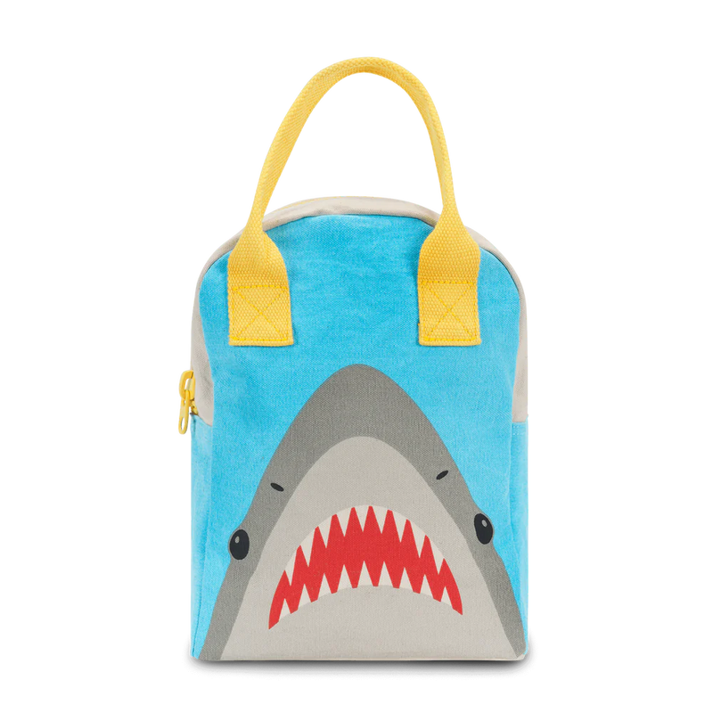 Fluf - Organic Cotton Zippered Lunch Pail - Shark