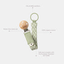 BIBS - Pacifier Clip - Ivory / Sage