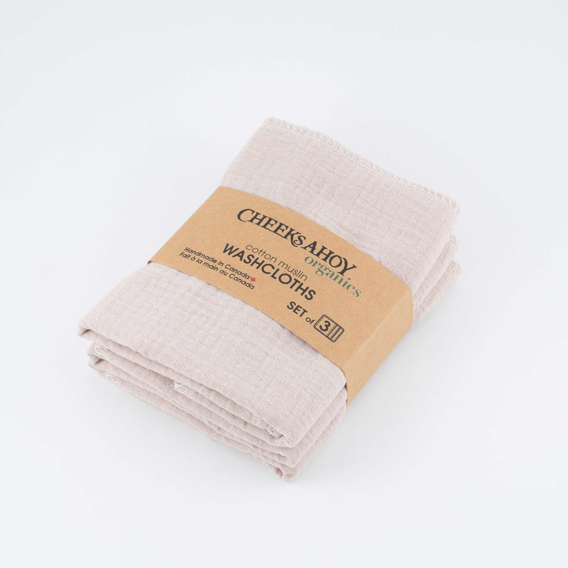 Cheeks Ahoy - Organic Cotton Muslin Washcloth • Kitchen Cloth • Hankie • Napkin