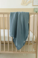 Lil North Co - Dusty Blue Muslin Single Swaddle - FINAL SALE