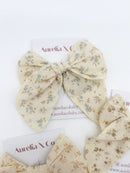 Aurelia & Co. Neutral Floral Hair Bow For Kids/Toddlers