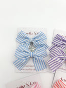 Aurelia & Co. Children's Nautical Stripe Hair Bow Clip