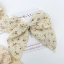 Aurelia & Co. Neutral Floral Hair Bow For Kids/Toddlers