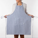 Danica Heirloom Narrow Royal Blue Stripe Chef Apron