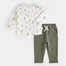 Petit Lem Maize Print Outfit Set - FINAL SALE
