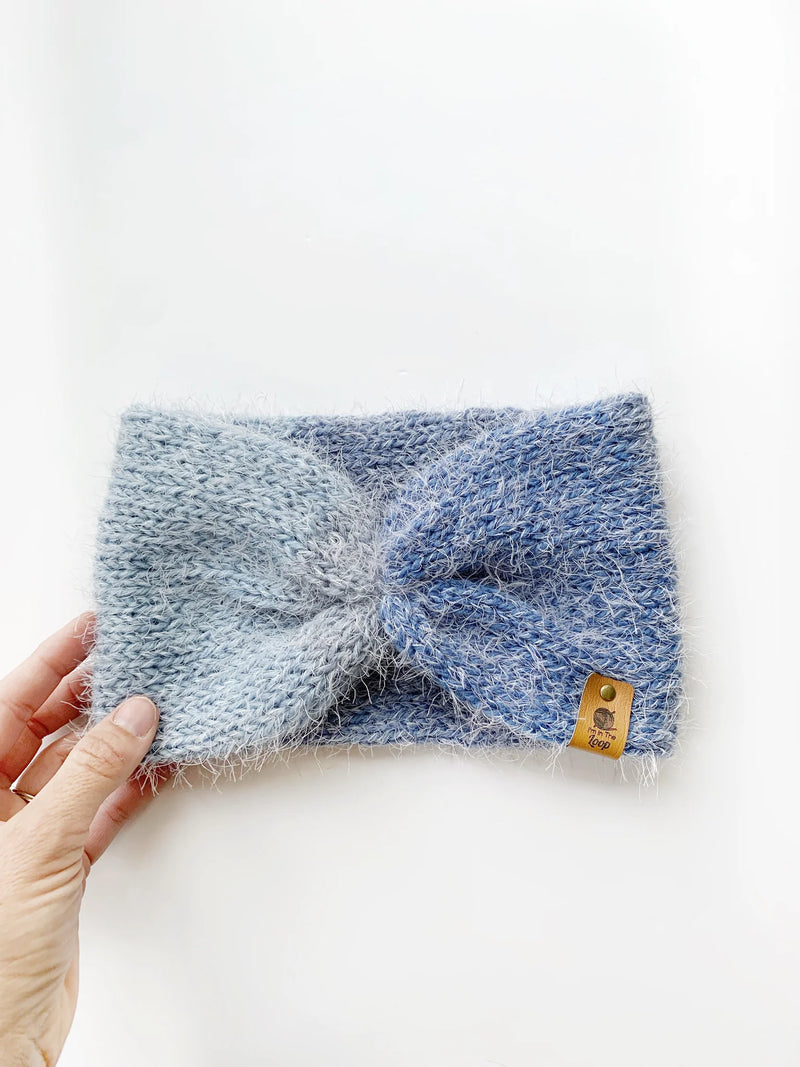 I'm In The Loop -Child Twisted Ear Warmer - Blueberry