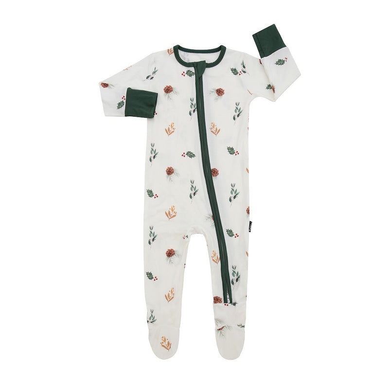 Belan J - Footed Zipper Sleeper - Holly - FINAL SALE