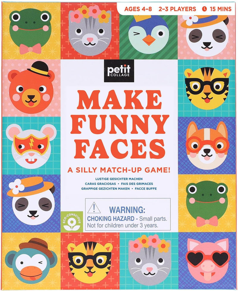 Petit Collage Board Game Make Funny Faces