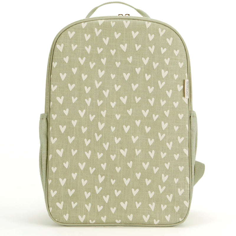 SoYoung - Grade School Backpack - Little Hearts Sage
