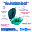 Yumbox Go – Large Deep Leakproof Bento Lunch Box, 5 Compartments