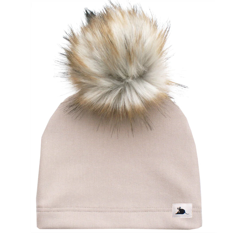 Lille Mus - Fawn Fleece Pom Beanie - Adult