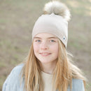 Lille Mus - Fawn Fleece Pom Beanie - Children's
